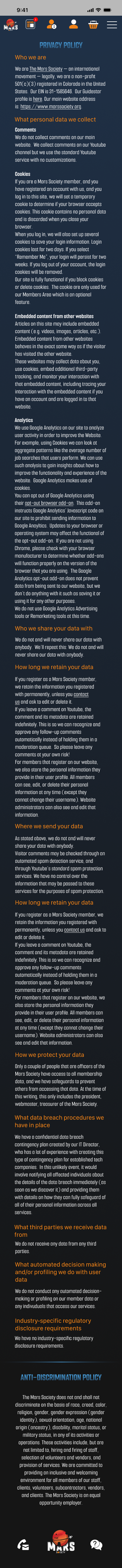 Legal Notices mobile