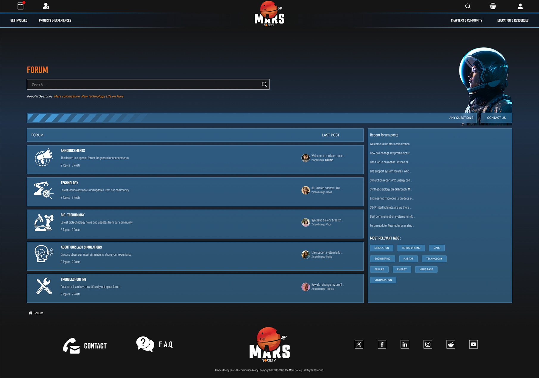 Projet The Mars Society
